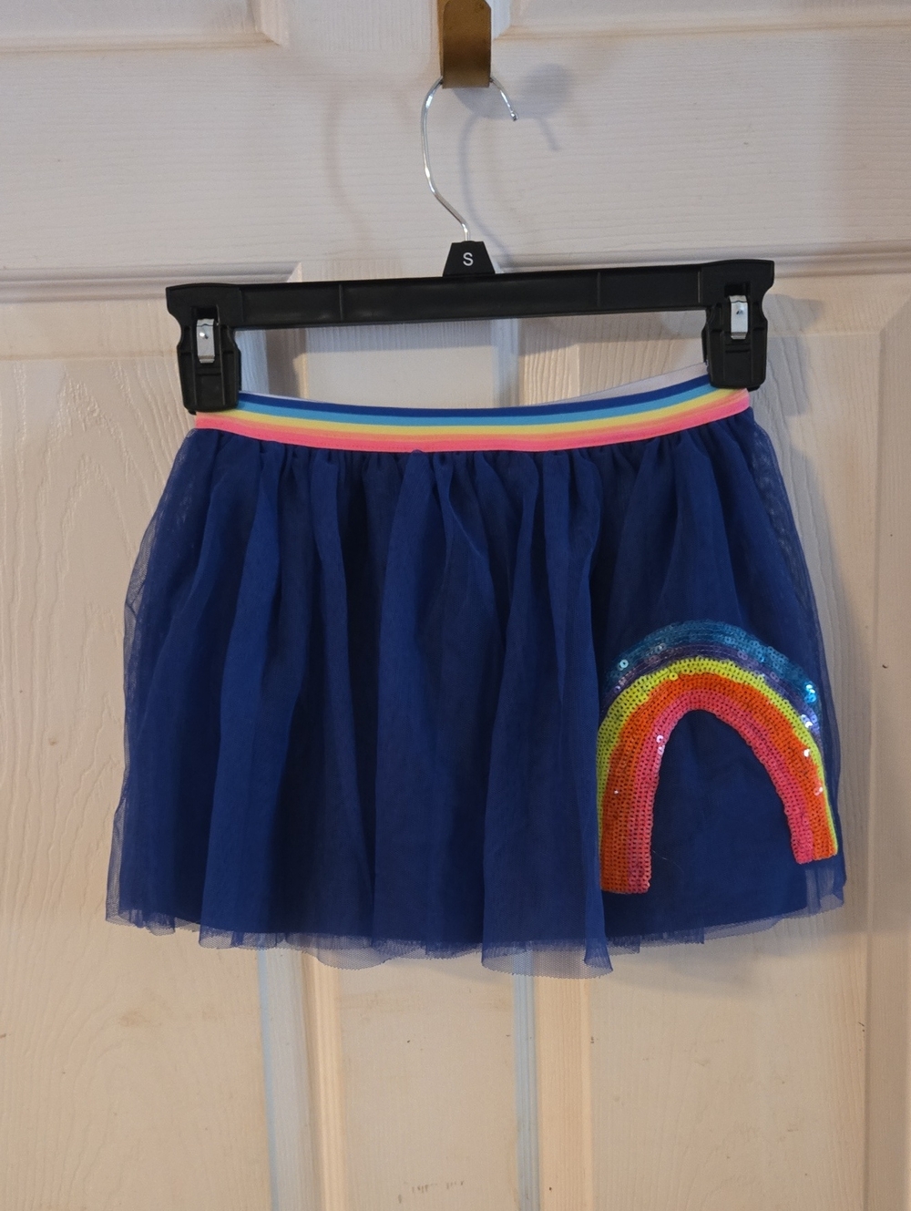 365 Kids Tulle Skirt with Rainbow Sequin Accent